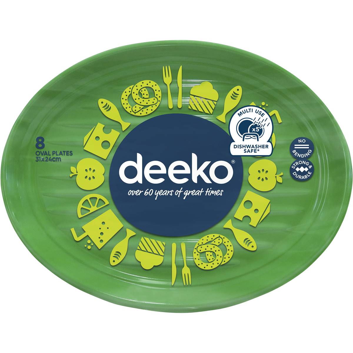 Deeko Entertainer Serving Plastic Steak Plate Oval