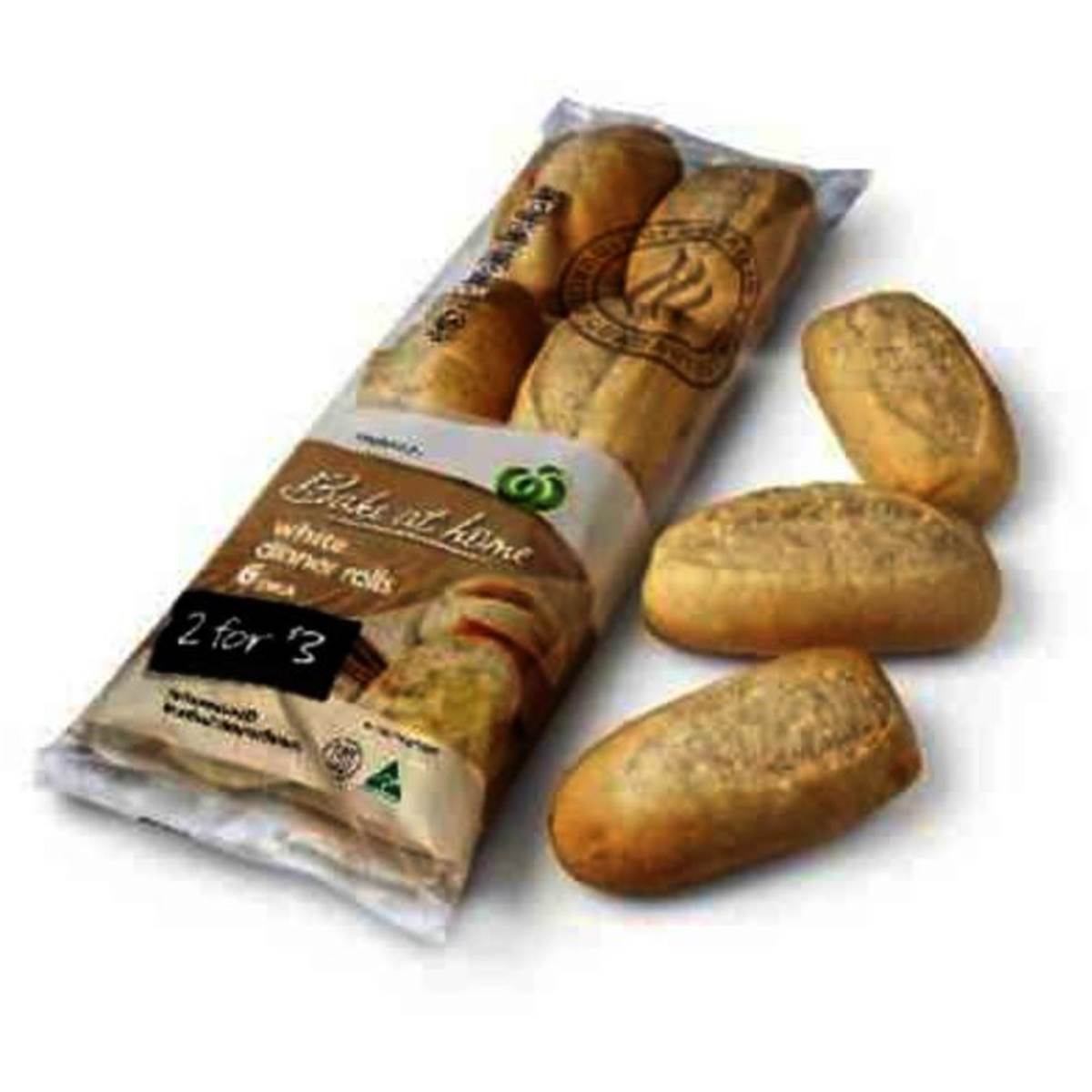 Woolworths Bake At Home Bread Rolls White Dinner