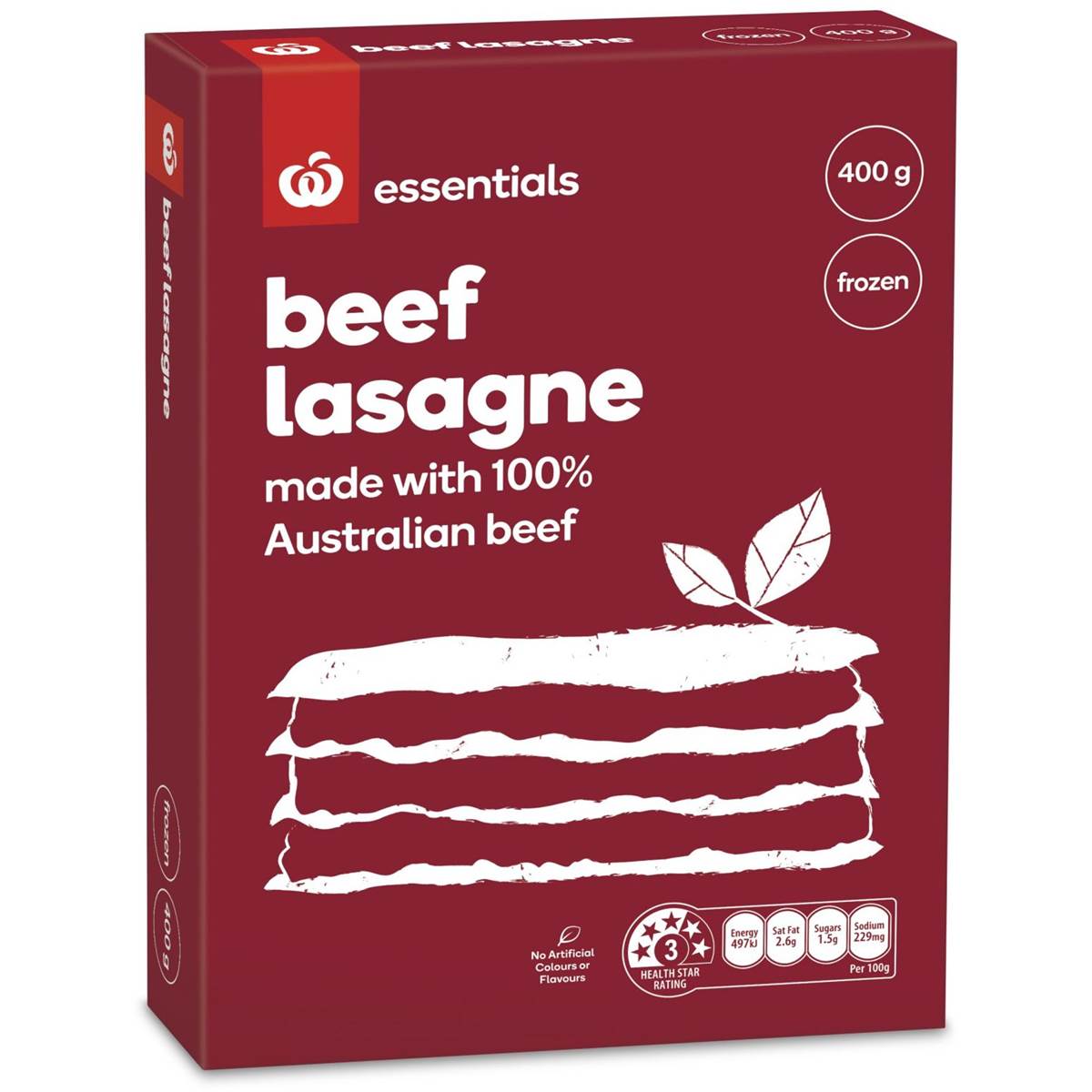 Essentials Frozen Beef Lasagne