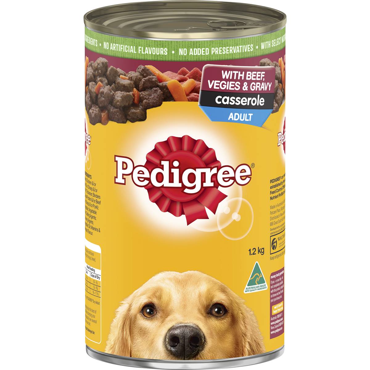 Pedigree Adult Dog Food Can Casserole With Beef Gravy