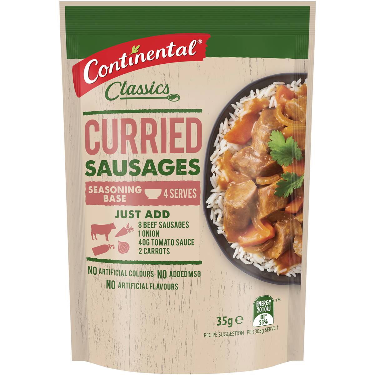 Continental Recipe Base Curried Sausages