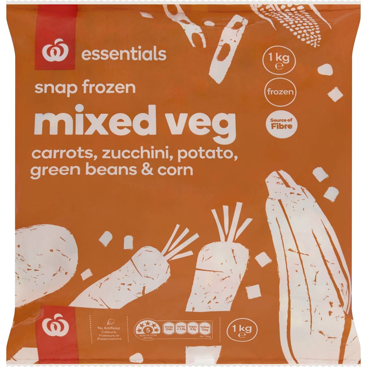 Essentials Frozen Mixed Vegetables
