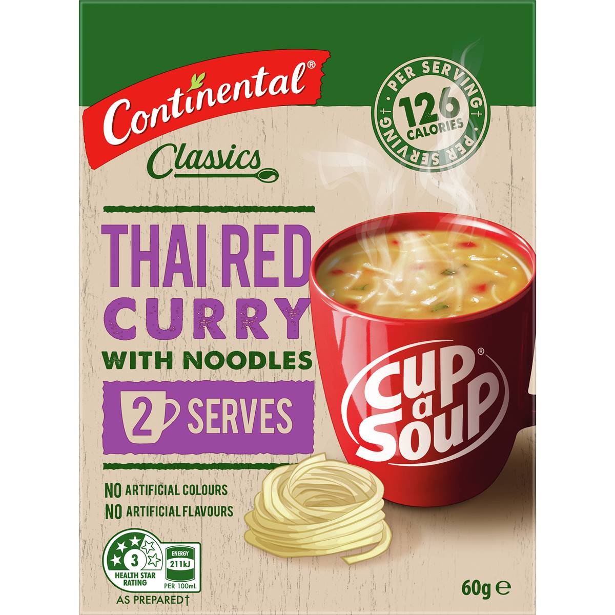 Continental Cup A Soup Asian Thai Red Curry