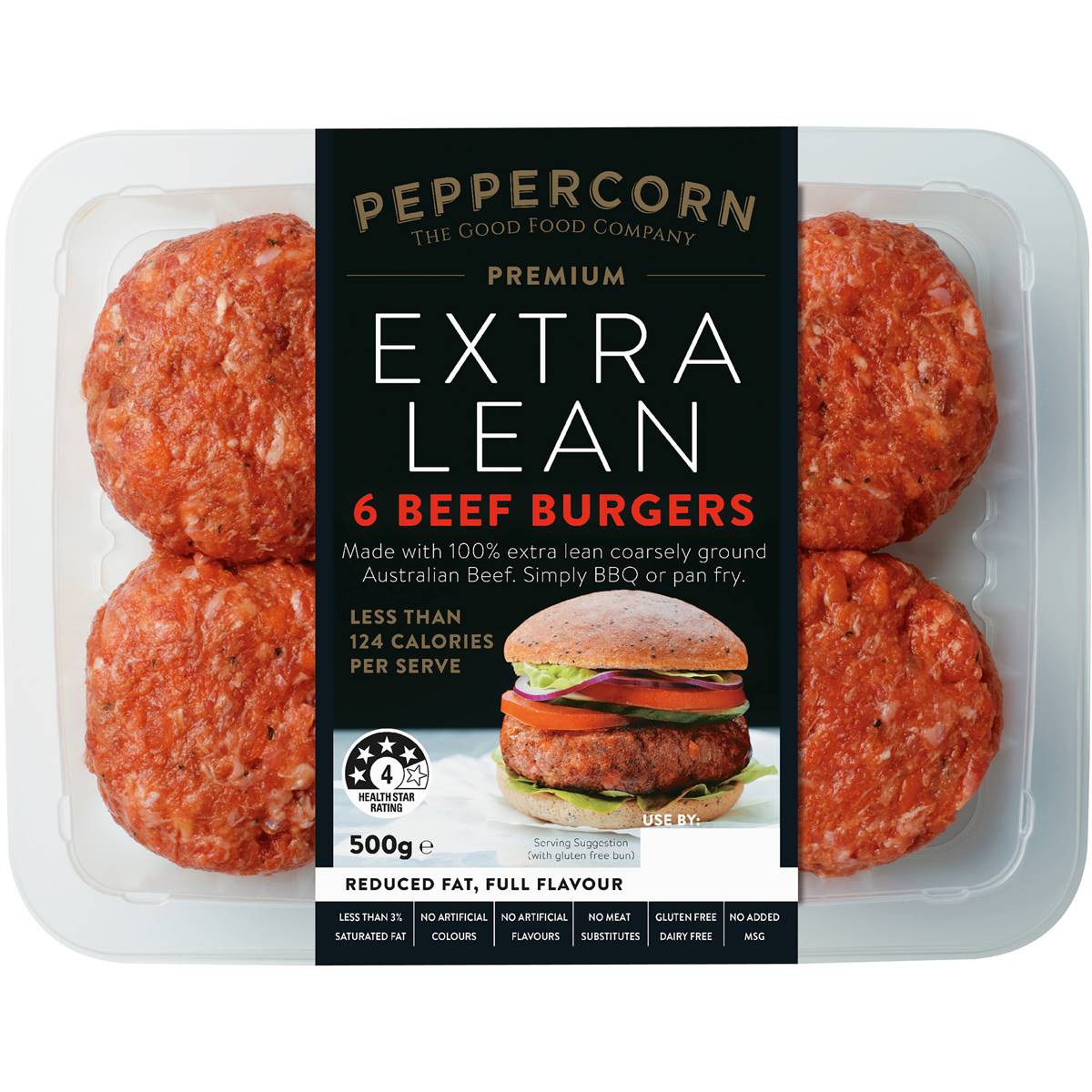 Peppercorn Beef Burger Extra Lean