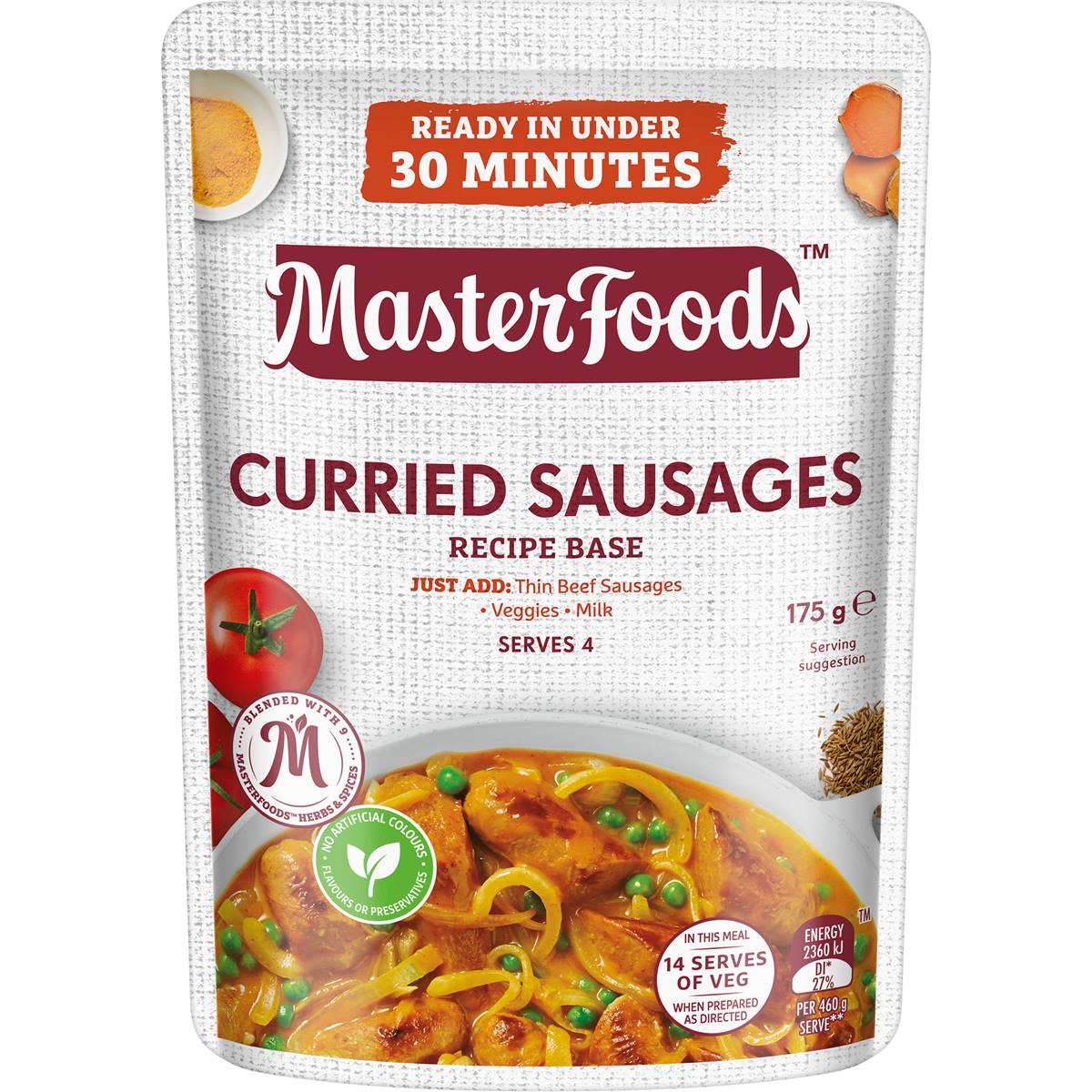 Masterfoods Recipe Base Curried Sausages