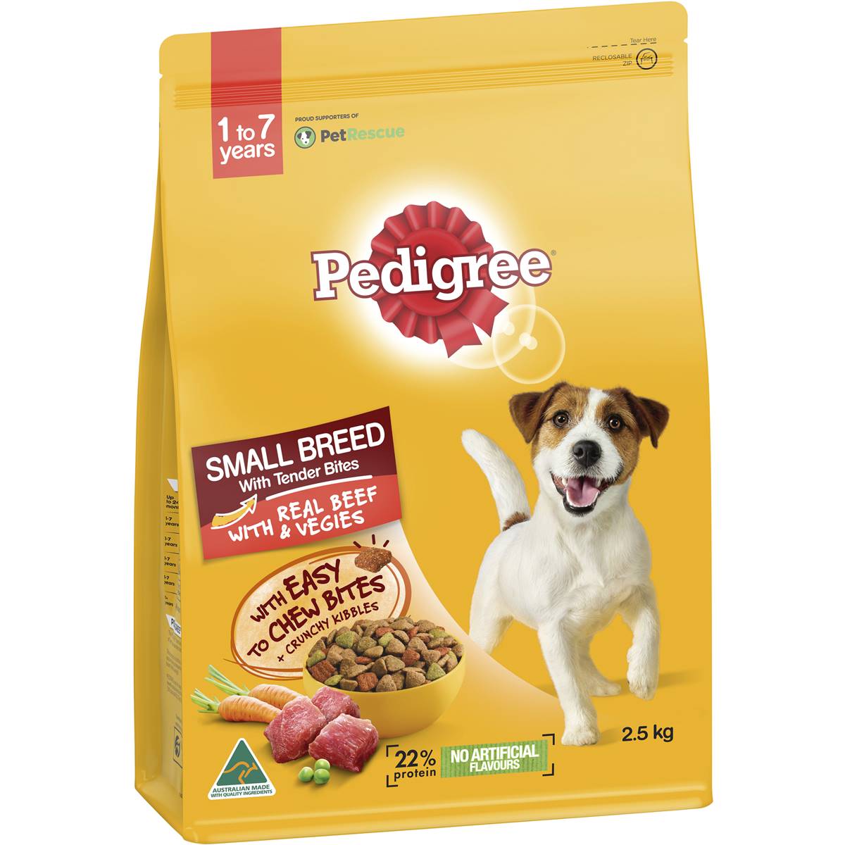 Pedigree Adult Dog Food Small Breeds Beef & Vegies