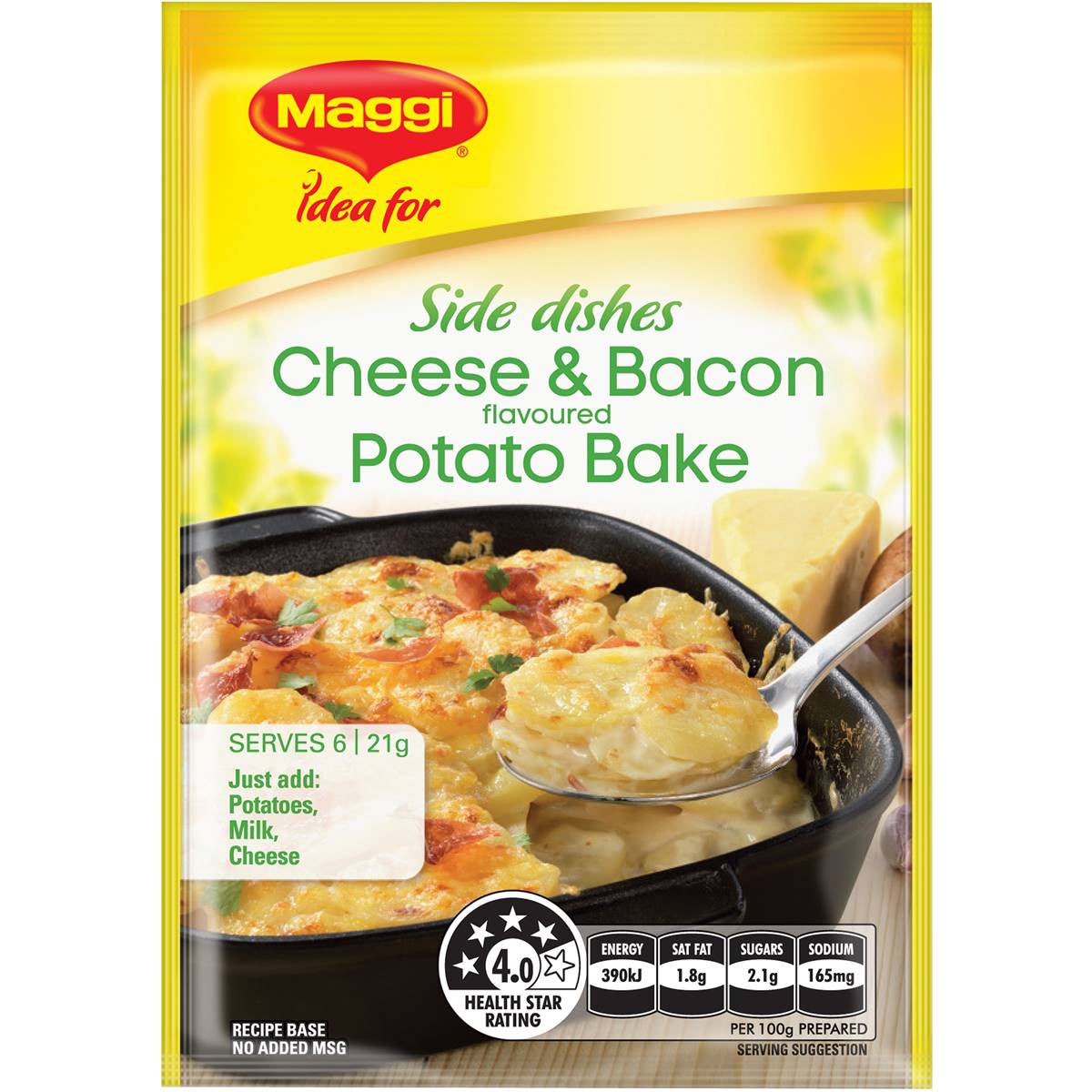 Maggi Cheese & Bacon Potato Bake Recipe Base