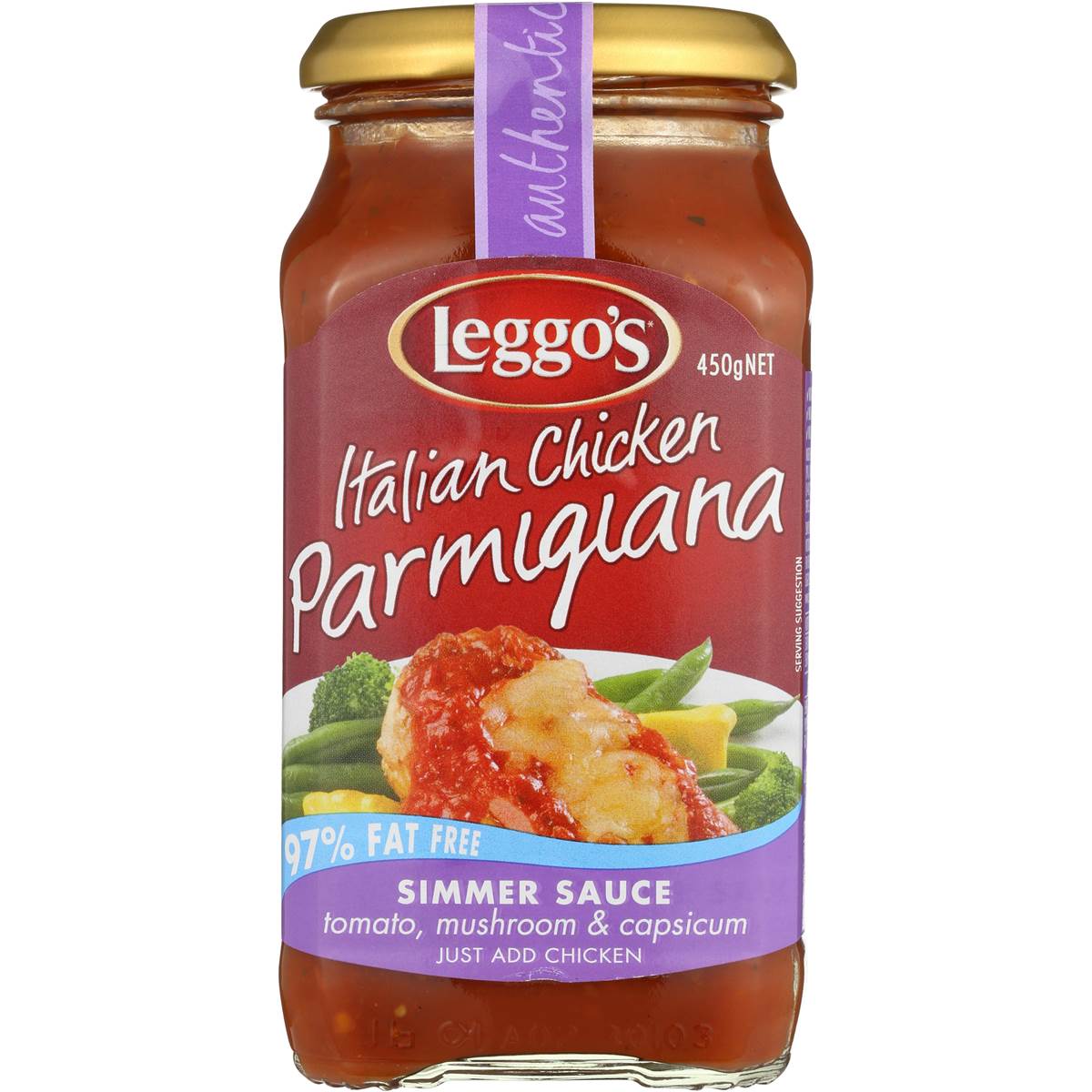 Leggos Simmer Sauce Chicken Parmigiana Lite