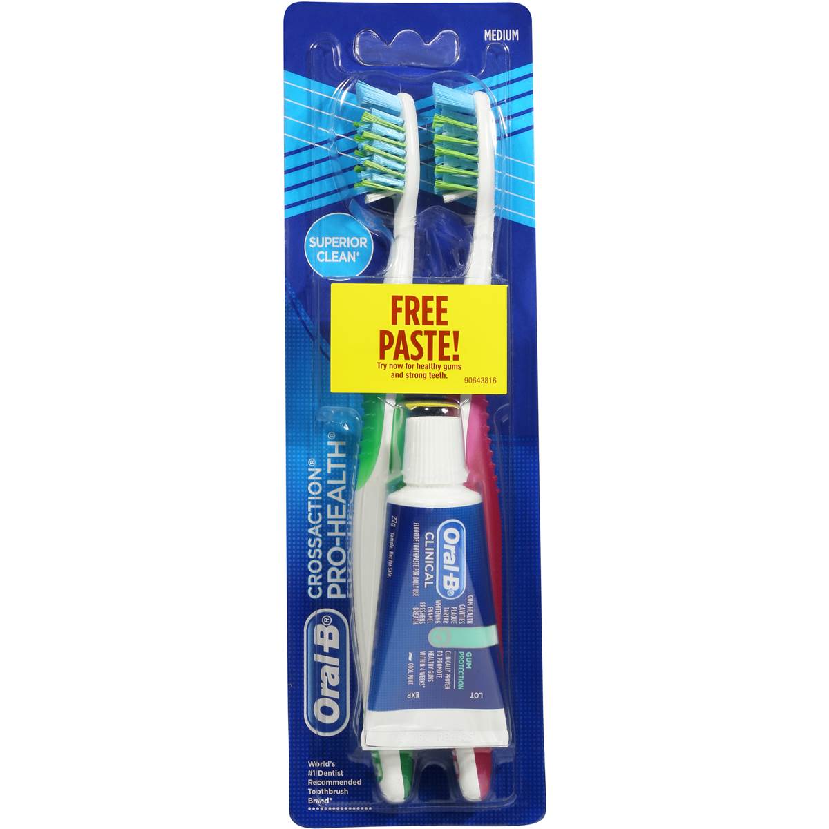 Oral-b Pro Health Toothbrush Crossaction Bristles Medium