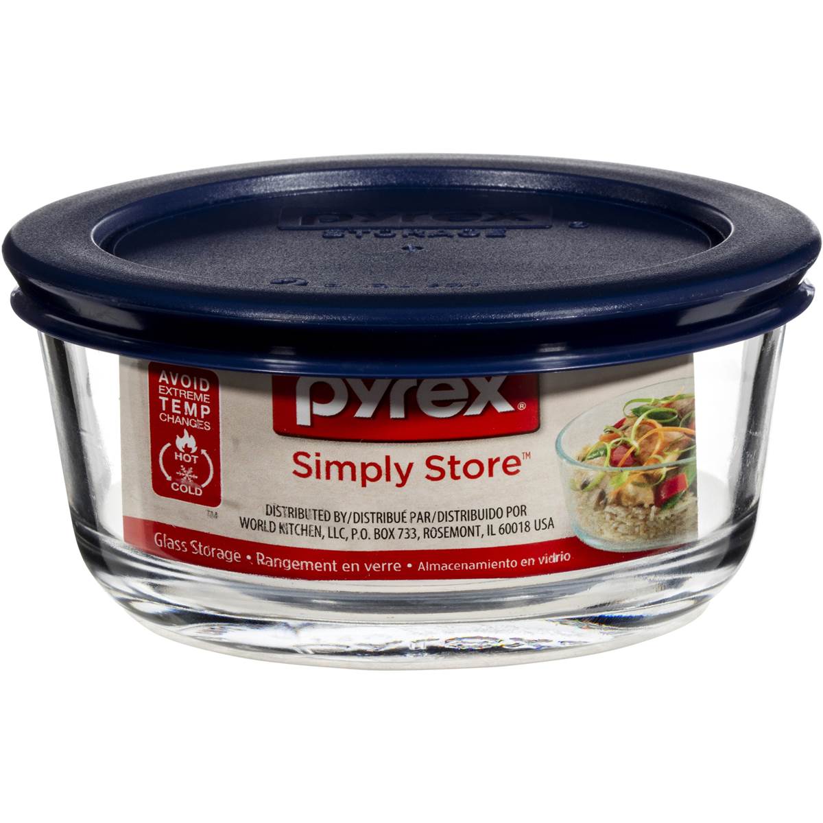 Pyrex Plasticware Round Bowl With Lid 2 Cup