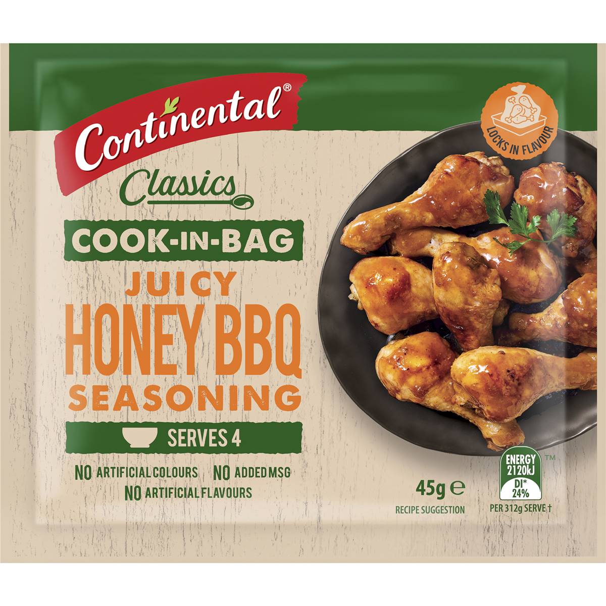 Continental Cook-in-bag Recipe Base Honey Bbq Chicken