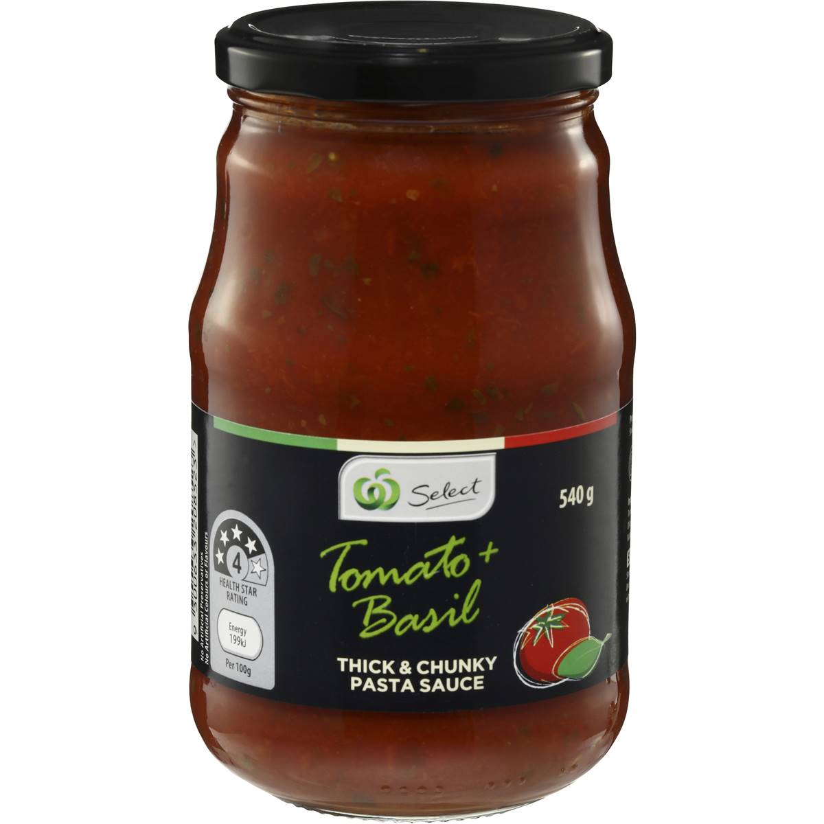 Woolworths Select Pasta Sauce Tomato & Basil