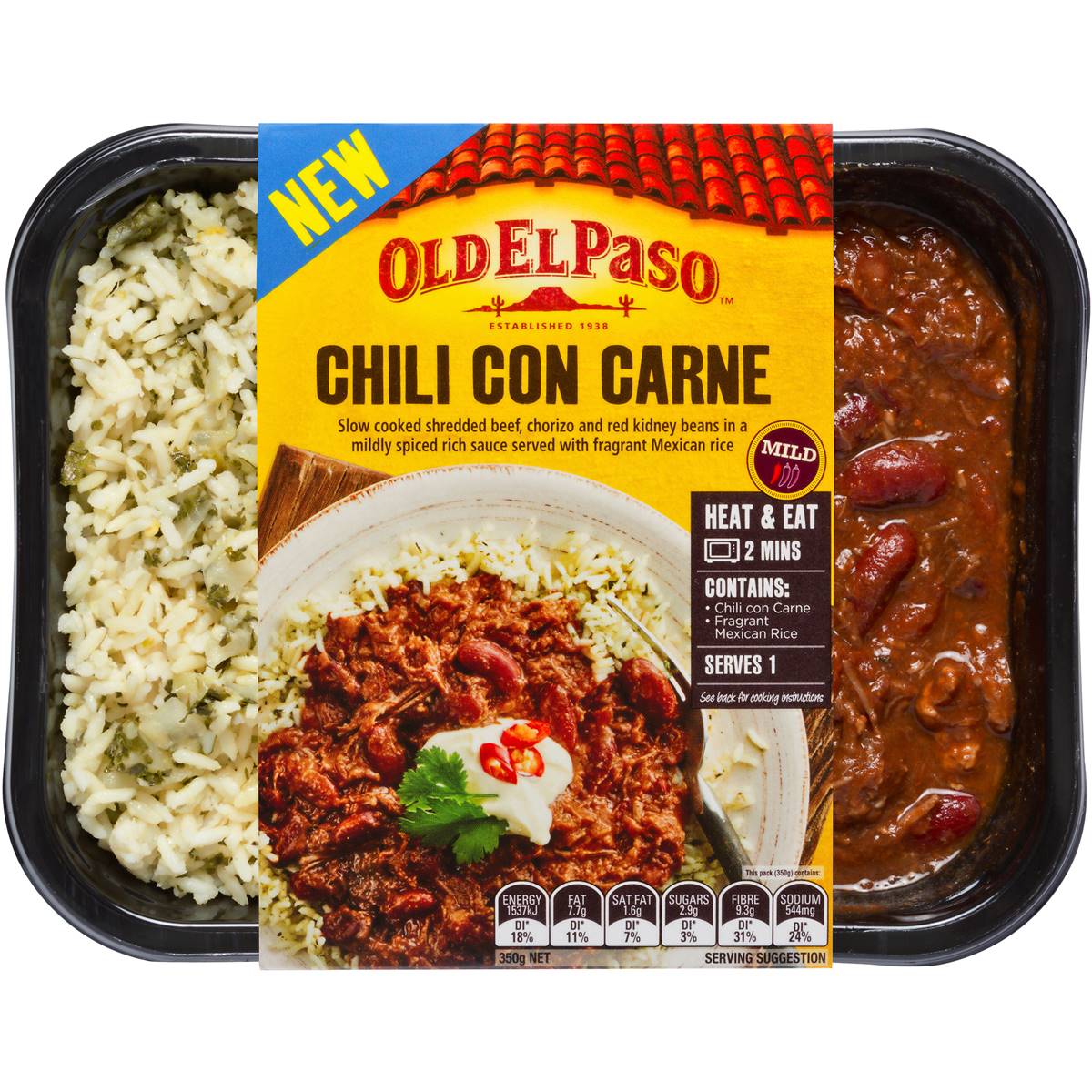Old El Paso Chilli Con Carne And Rice 