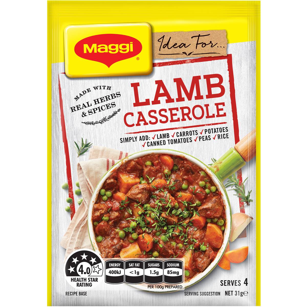 Maggi Lamb Casserole Recipe Base