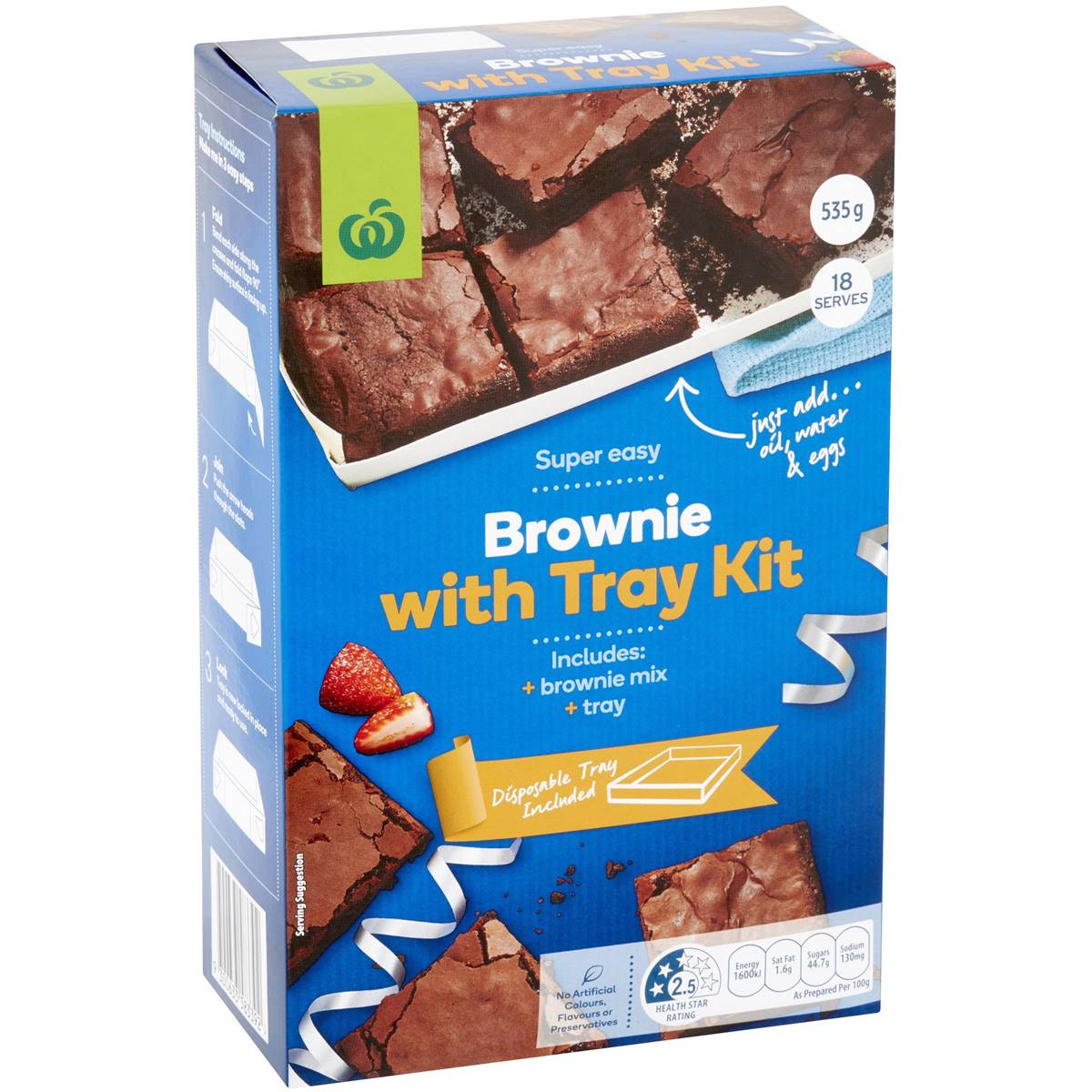 Woolworths Chocolate Brownie Tray Bake Kit