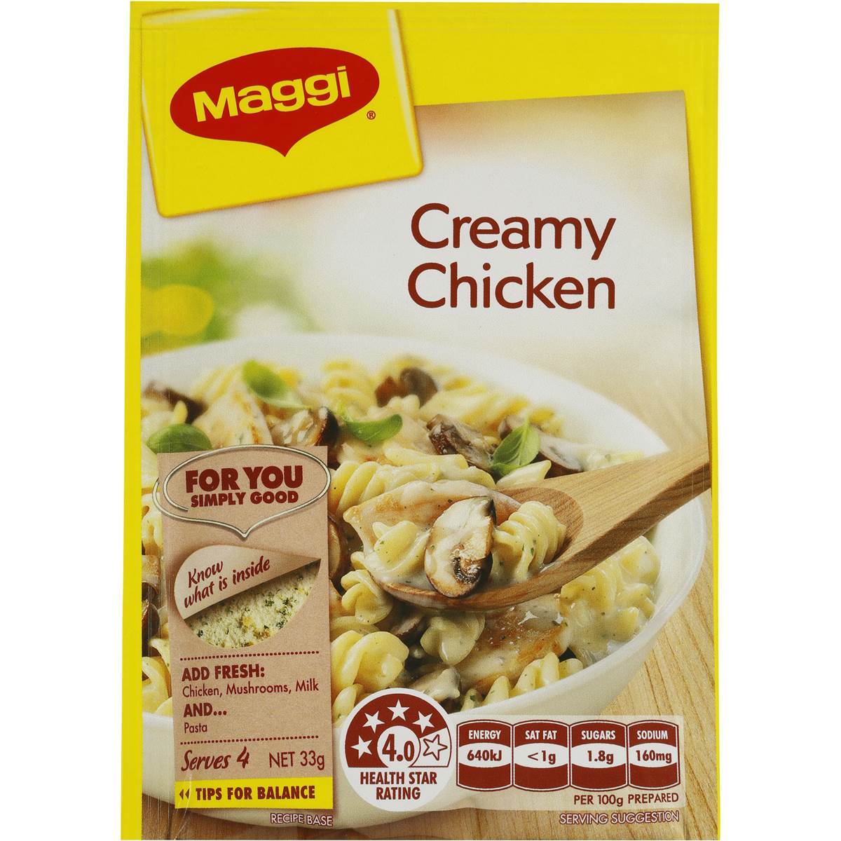 Maggi Creamy Chicken Pasta Recipe Base