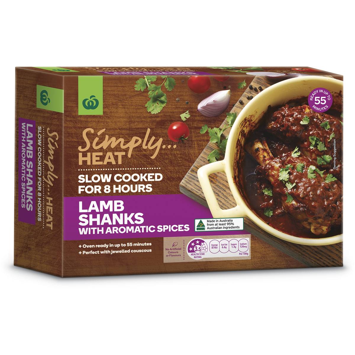 Woolworths Simply Heat Slow Cooked Lamb Shanks 