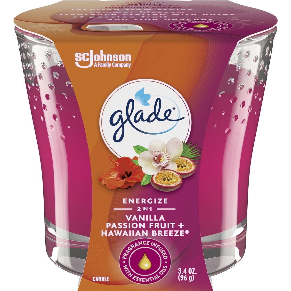 Glade 2 In 1 Candle Passionfruit Hawaiian Breeze