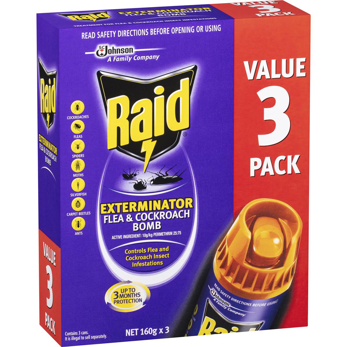 Raid Exterminator Flea & Cockroach Bomb 