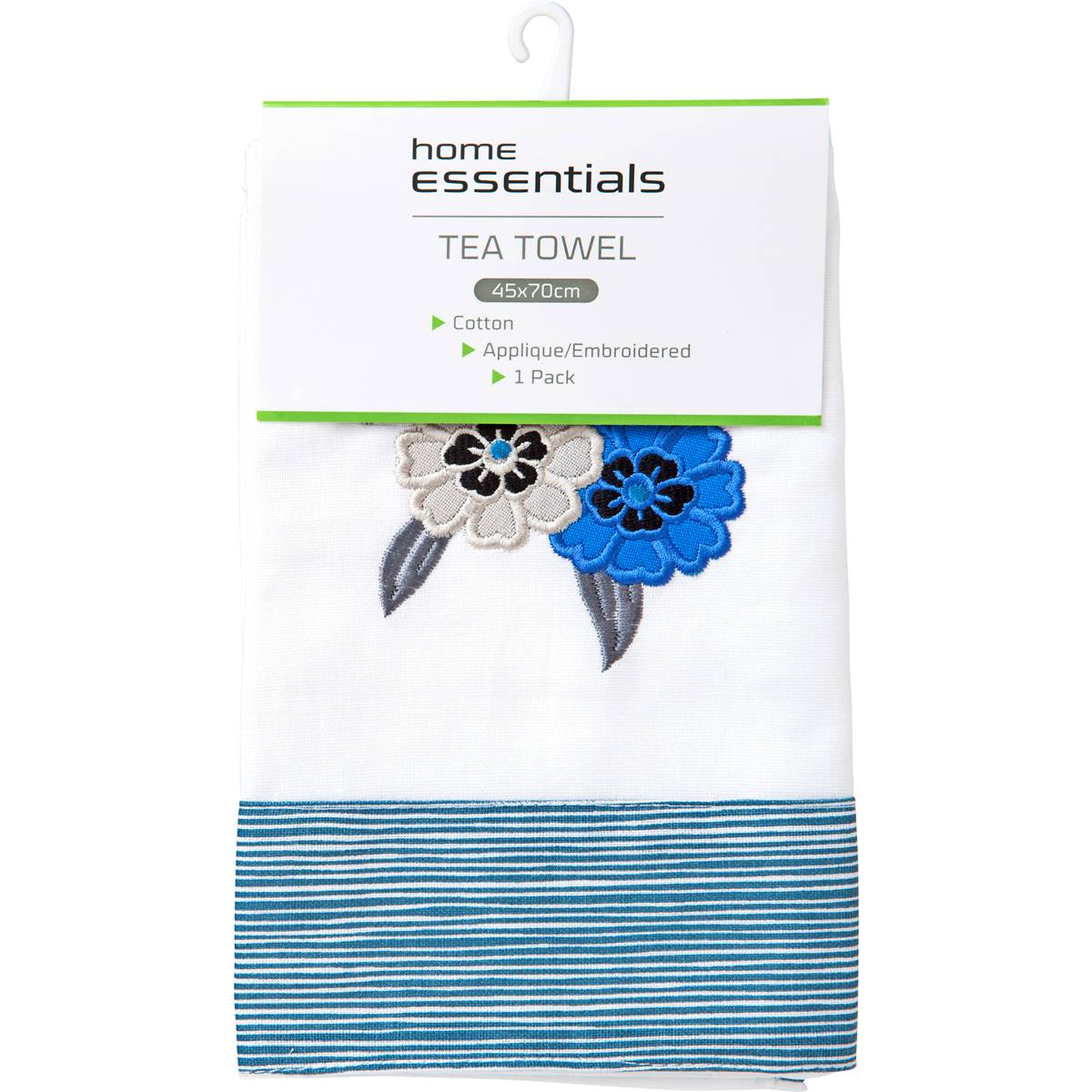 Home Essentials Kitchen Manchester Embroidered Tea Towel