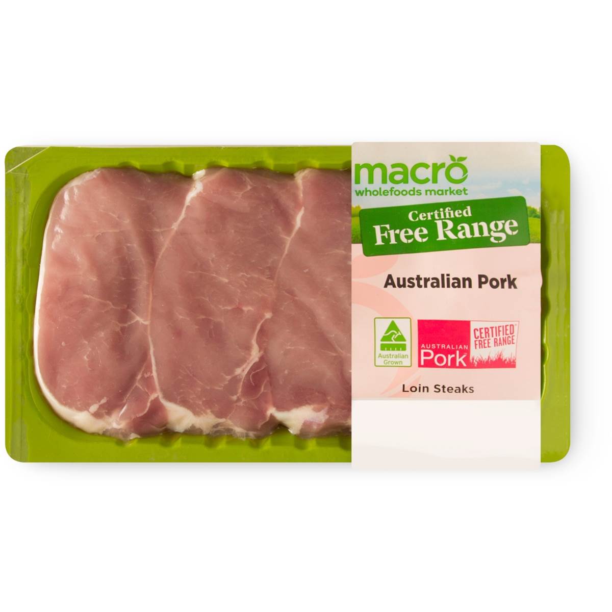 Macro Free Range Pork Steak Medallion