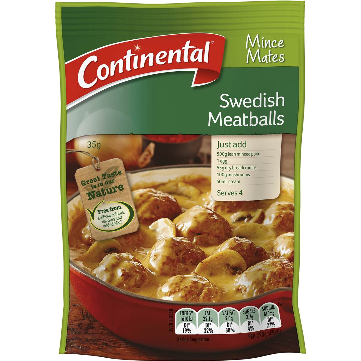 Continental Recipe Base Swedish Meatballs
