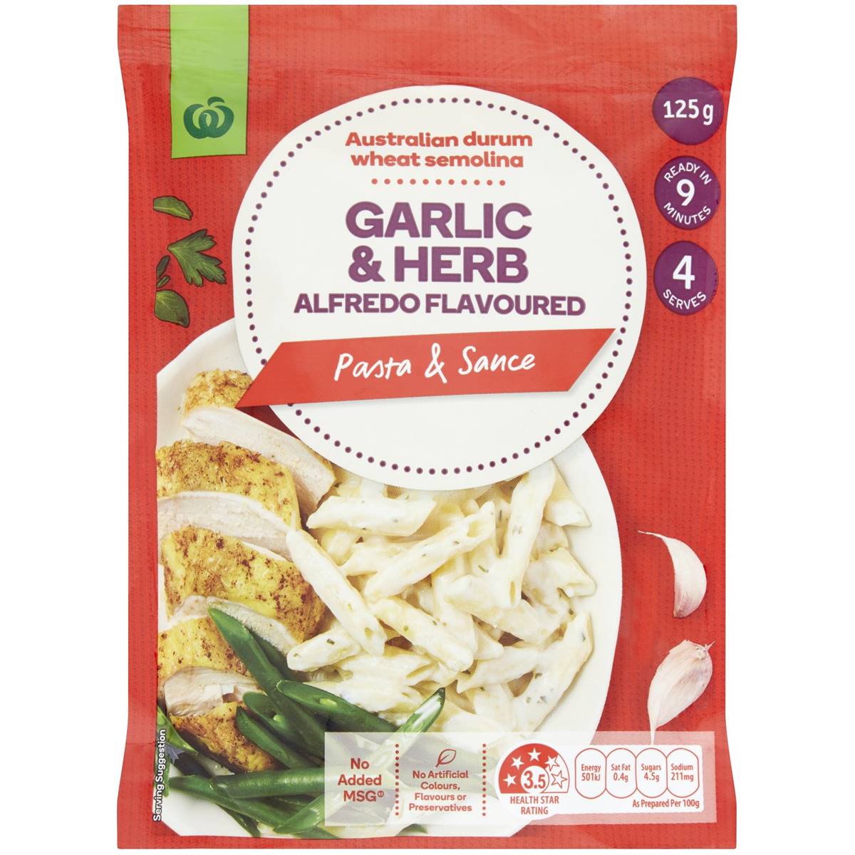 Woolworths Select Garlic & Herb Alfredo Pasta