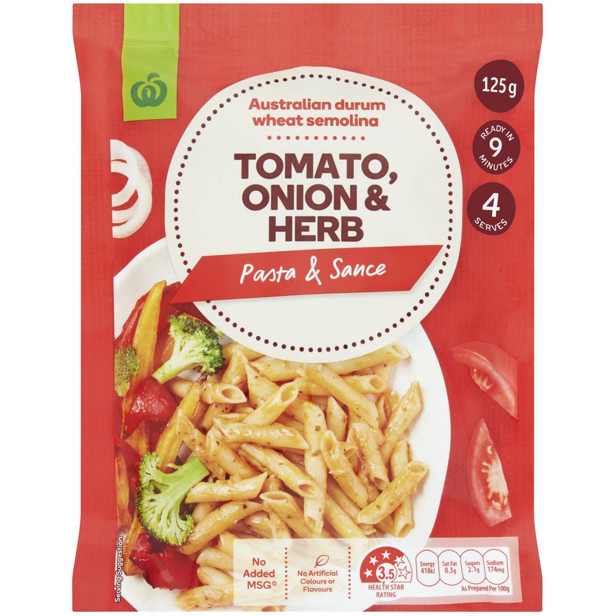 Woolworths Select Tomato Onion & Herb Pasta