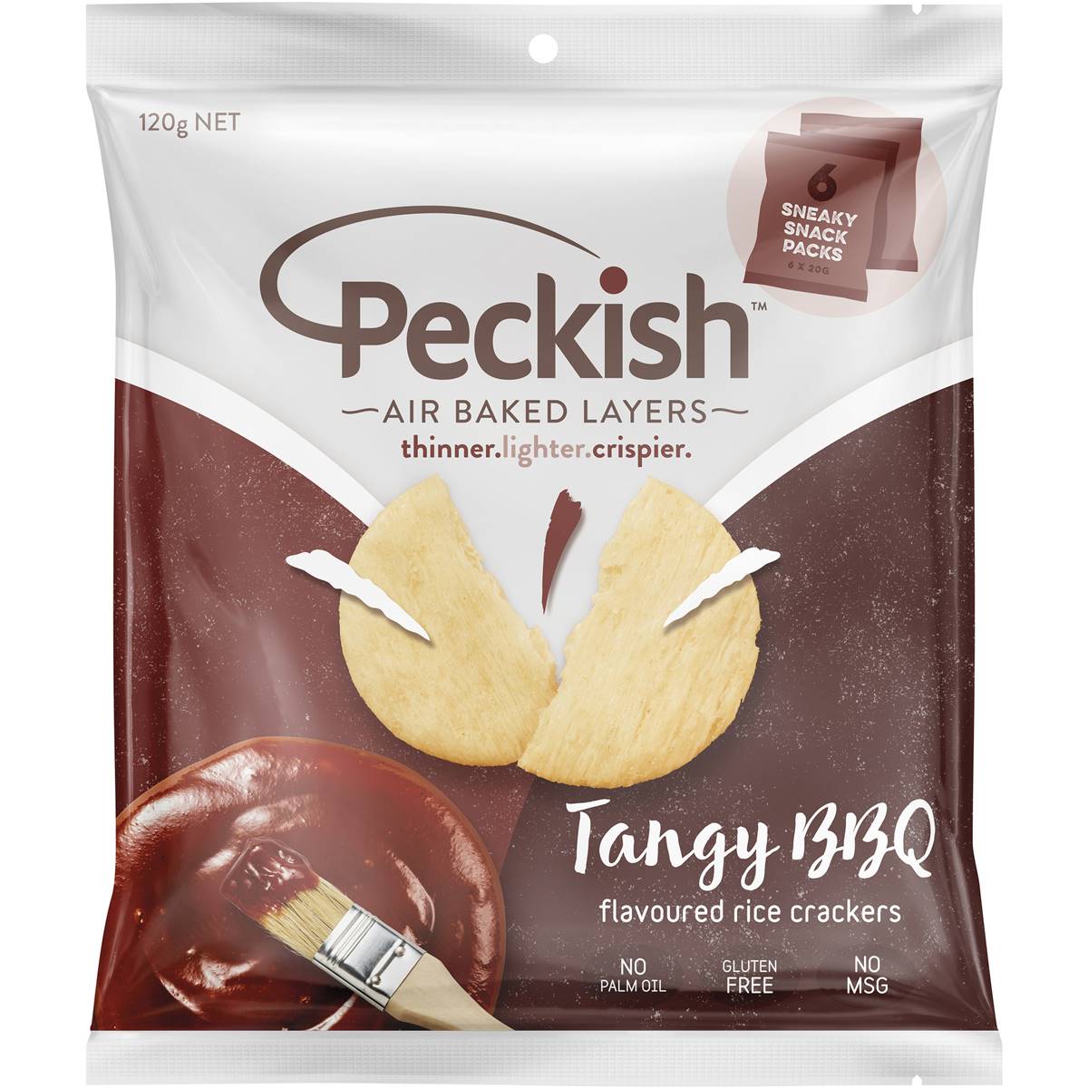 Peckish Rice Crackers Tangy Bbq