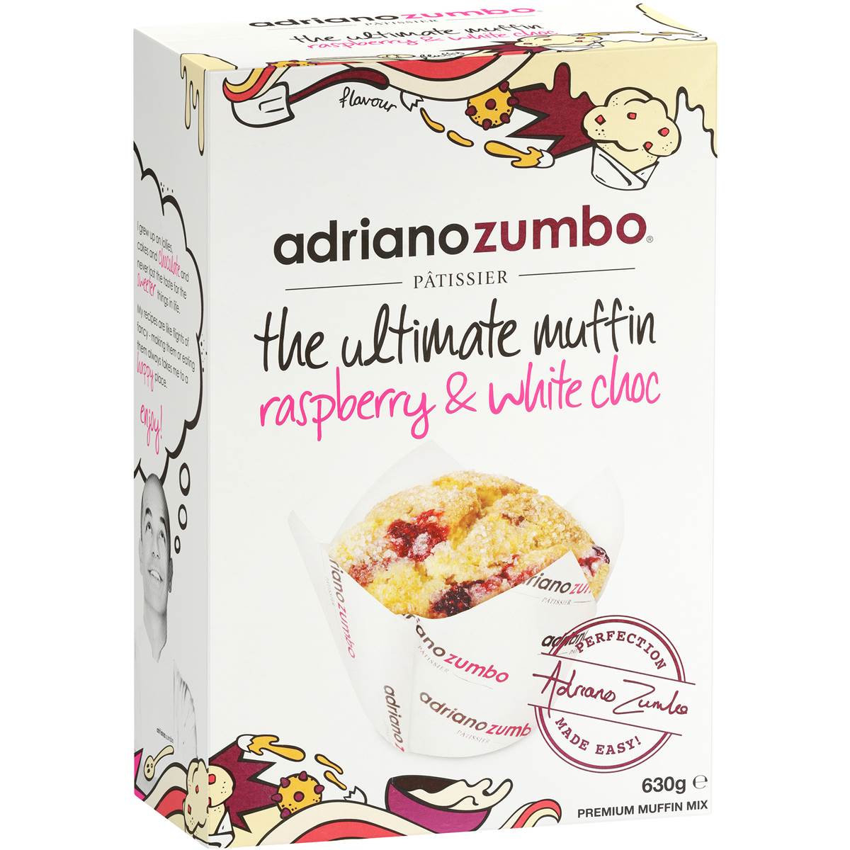 Adriano Zumbo White Chocolate & Raspberry Muffin Mix