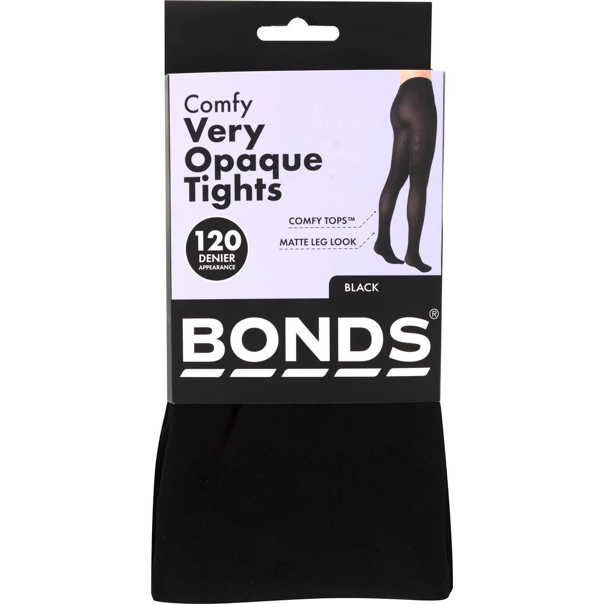 Bonds Comfy Tops Very Opaque Tights Black Med-lge