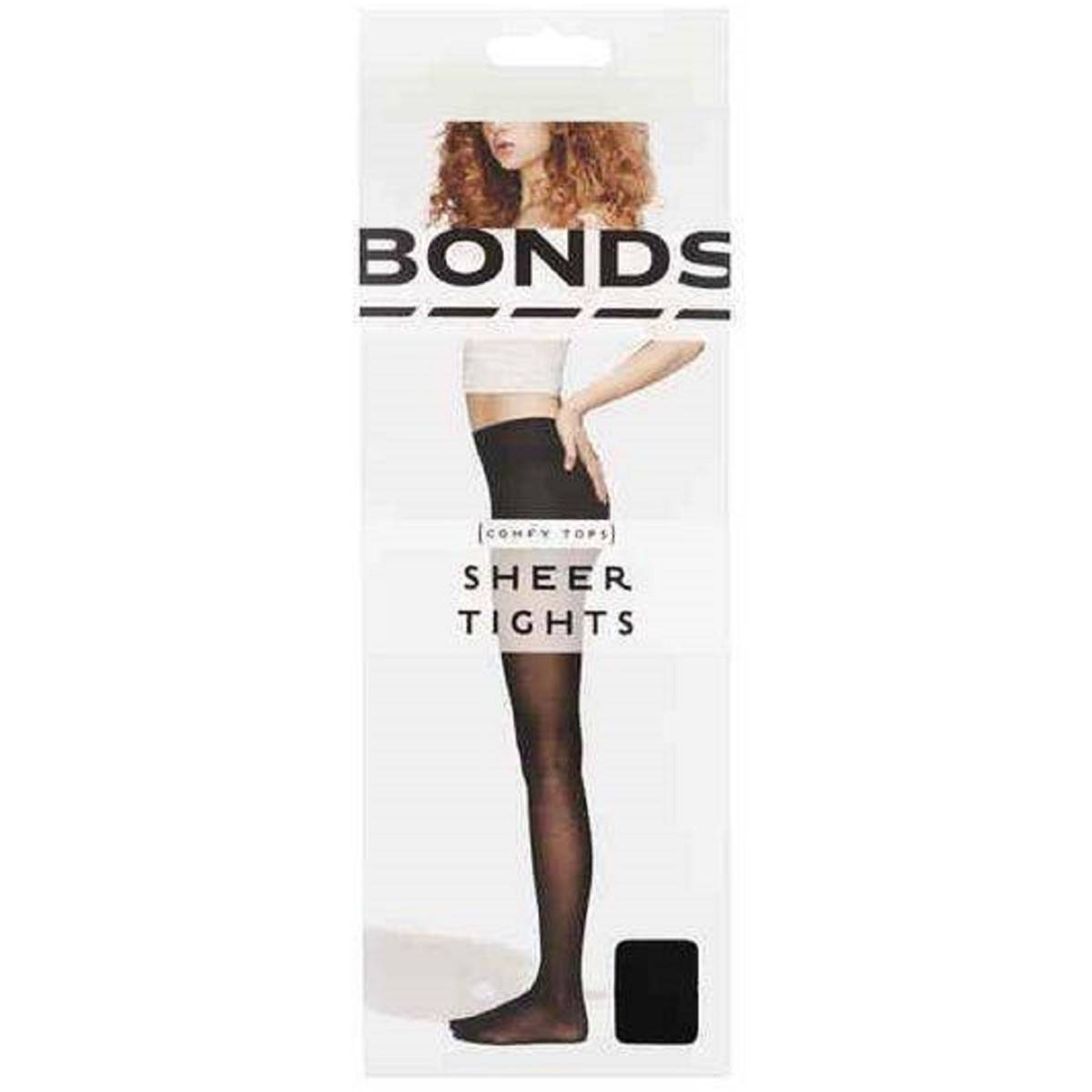 Bonds Comfy Tops Sheer Tights Black Sml