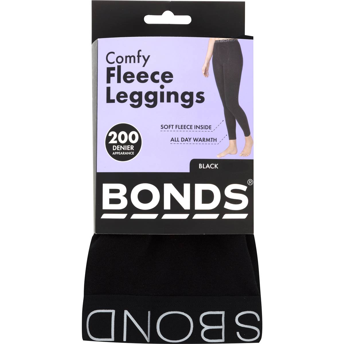 Bonds Comfy Tops Fleecy Leggings Black Tl-xl